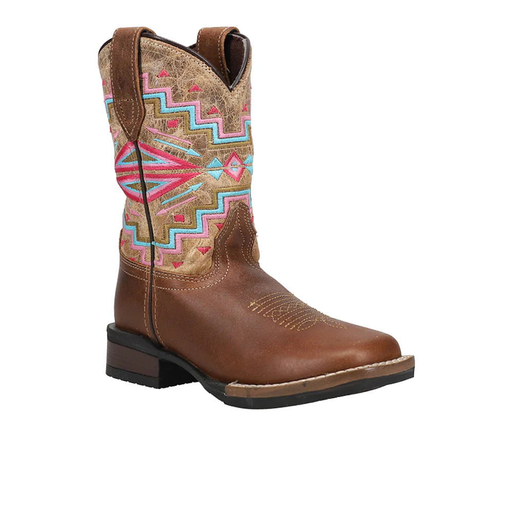 Monterey Aztec Square Toe Cowboy Boots (Little Kid-Big Kid) - Image 2
