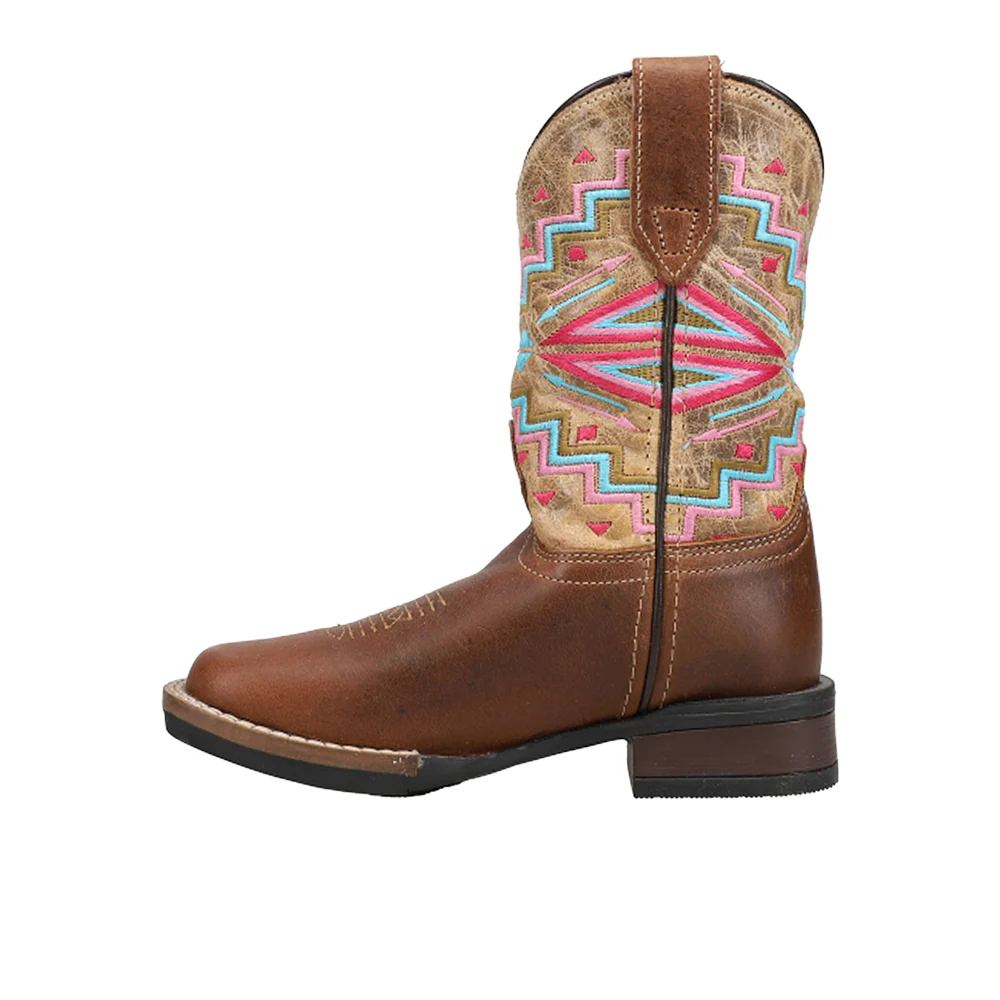 Monterey Aztec Square Toe Cowboy Boots (Little Kid-Big Kid) - Image 3
