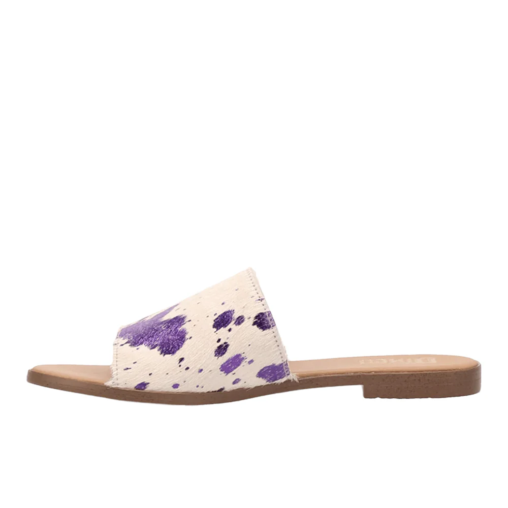 Moo Moo Metallic Slide Sandals - Image 3