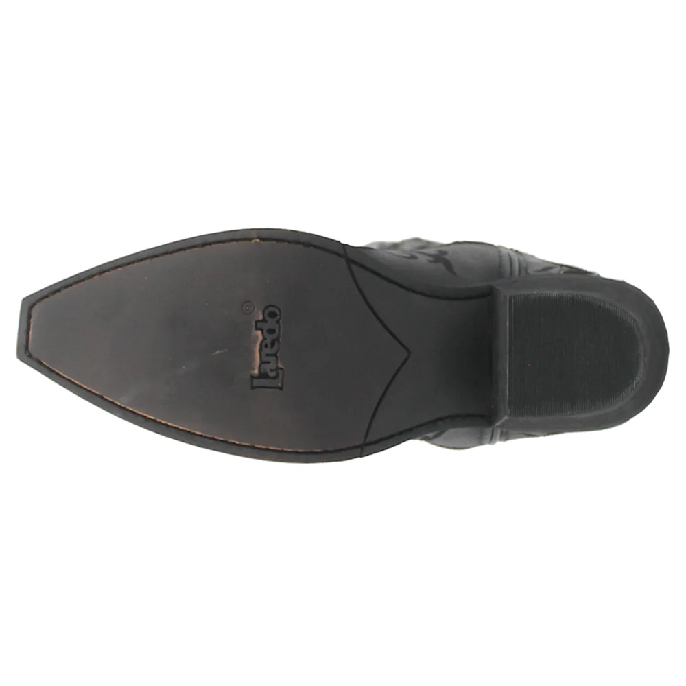 Night Sky Tooled-Inlay Glitter Snip Toe Cowboy Boots - Image 5