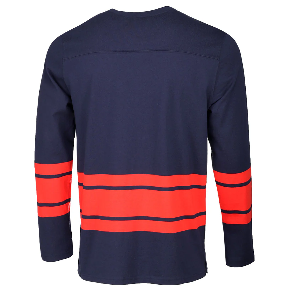 Noah Striped V Neck Long Sleeve Hockey Jersey - Image 2