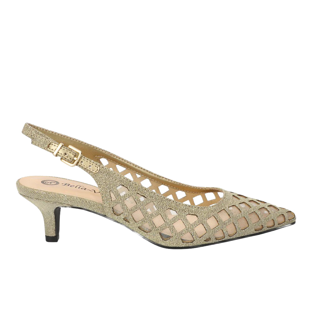 Noel Mesh Cut-Out Slingback Pumps