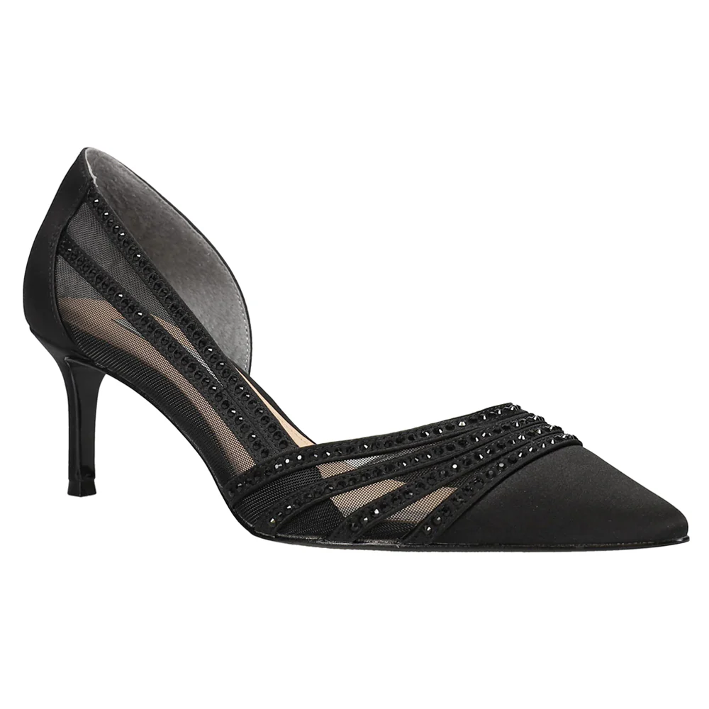 Noreen Rhinestone Pointed Toe Evening Pumps - Image 2