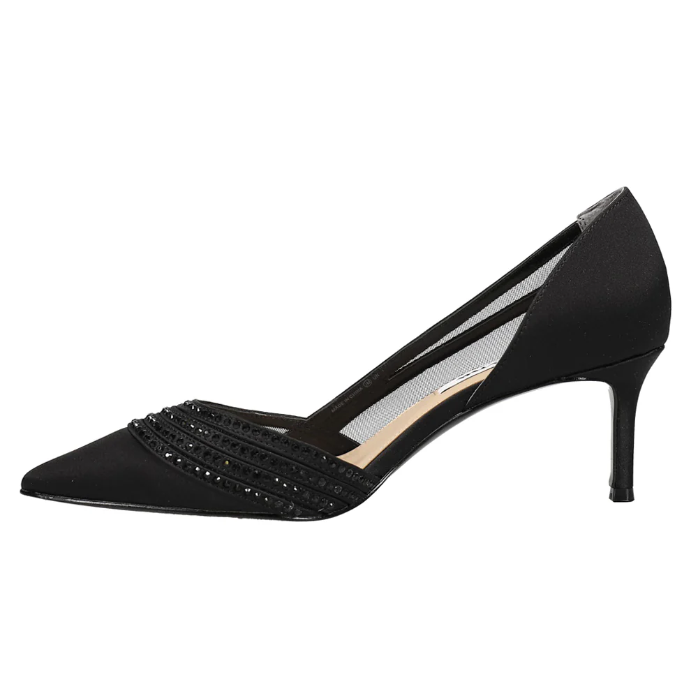 Noreen Rhinestone Pointed Toe Evening Pumps - Image 3