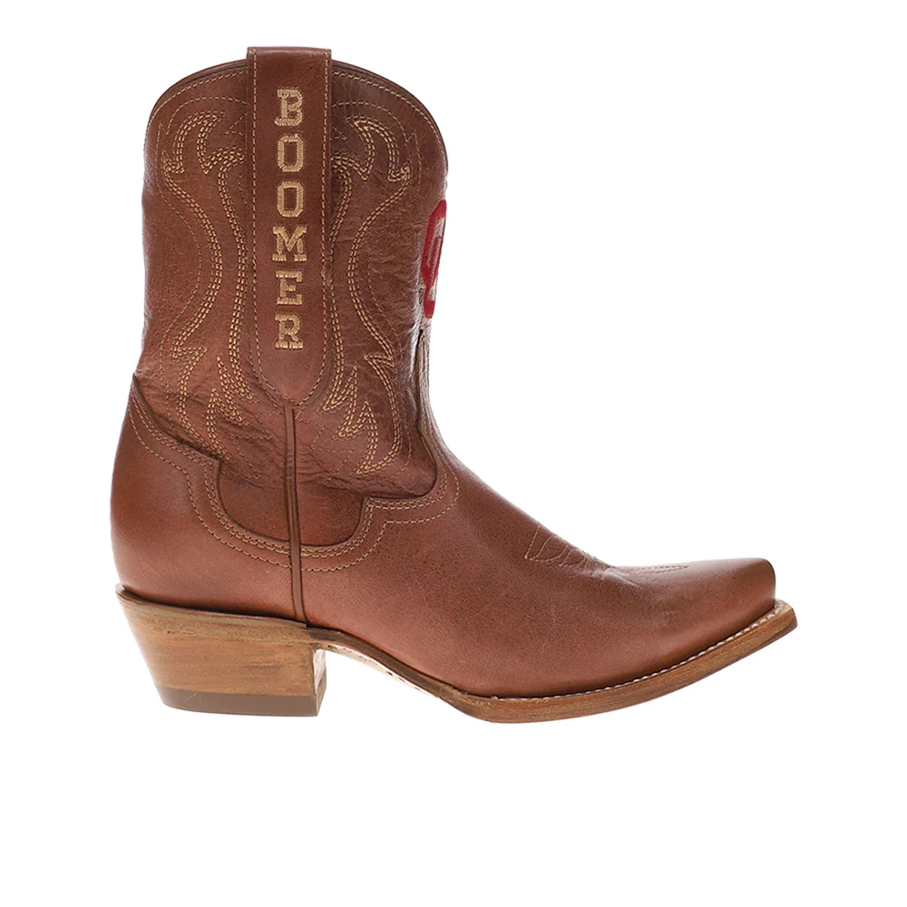 Oklahoma Gameday Snip Toe Pull On Cowboy Booties