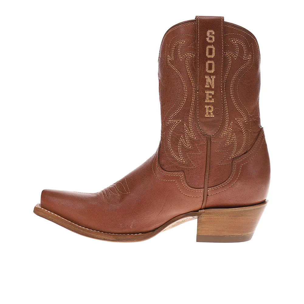 Oklahoma Gameday Snip Toe Pull On Cowboy Booties - Image 3
