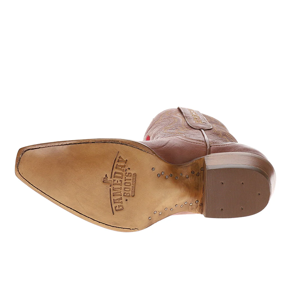 Oklahoma Gameday Snip Toe Pull On Cowboy Booties - Image 5