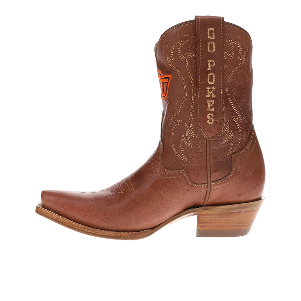 Oklahoma State Gameday Snip Toe Pull On Cowboy Boots - Image 3