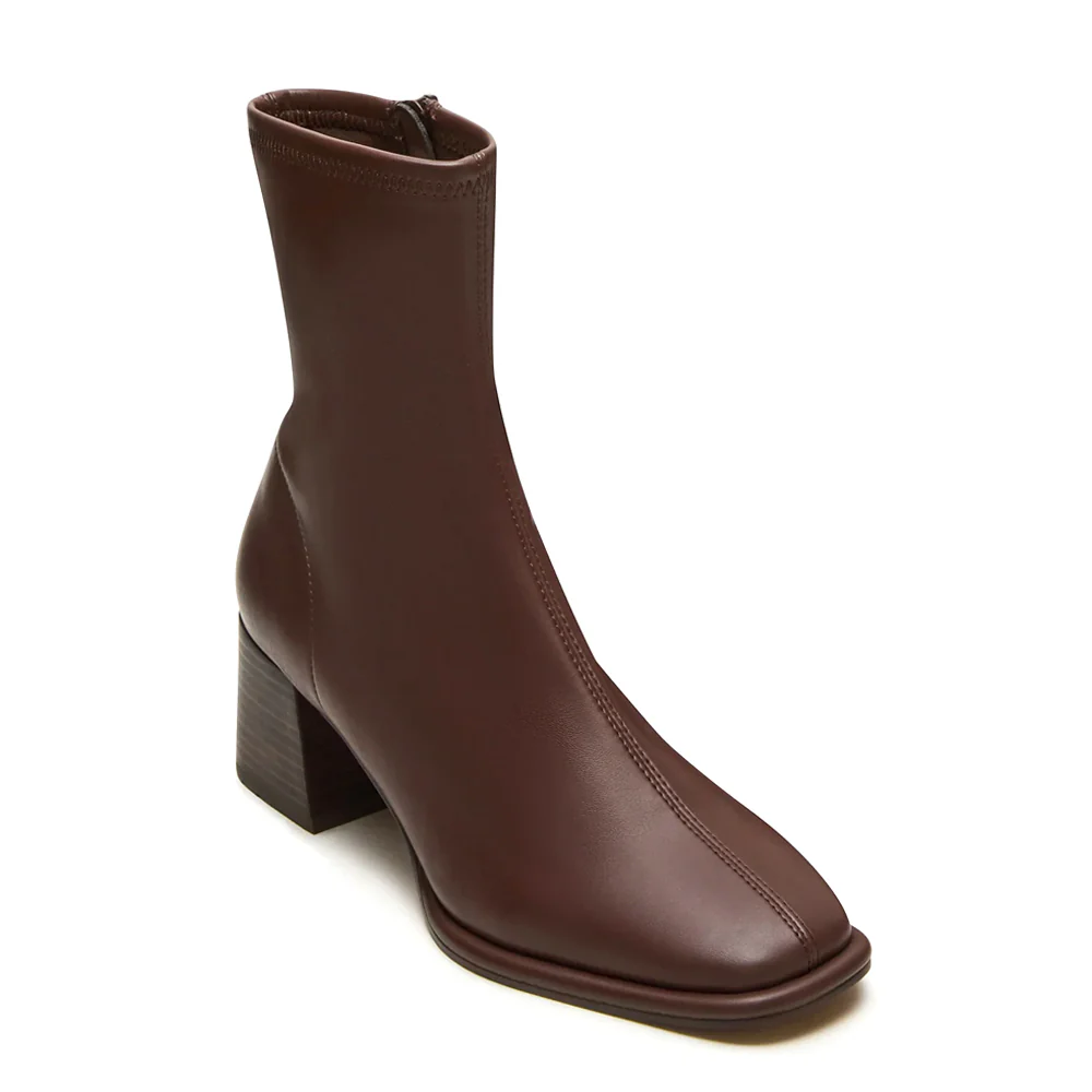 Pammy Square Toe Zippered Boots - Image 2