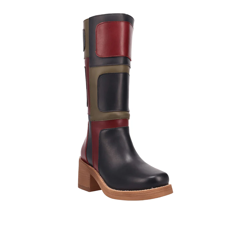 Patches Leather Boots - Image 2