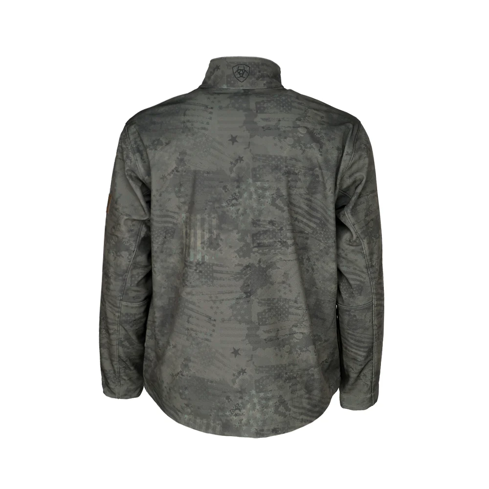 Patriot Flag Softshell Full Zip Jacket - Image 2