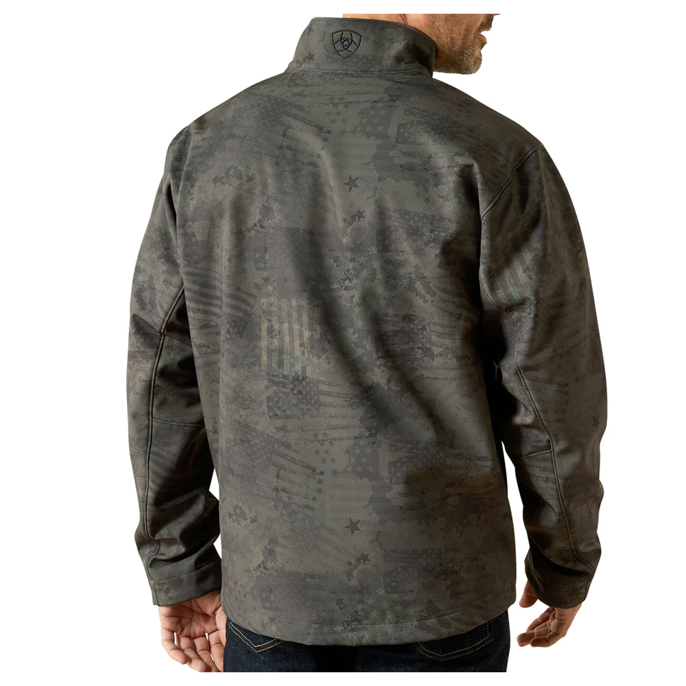 Patriot Flag Softshell Full Zip Jacket - Image 4