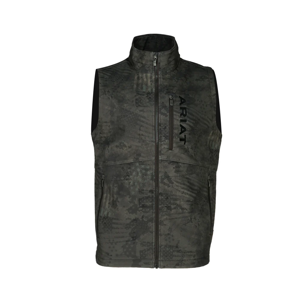 Patriot Flag Softshell Full Zip Vest