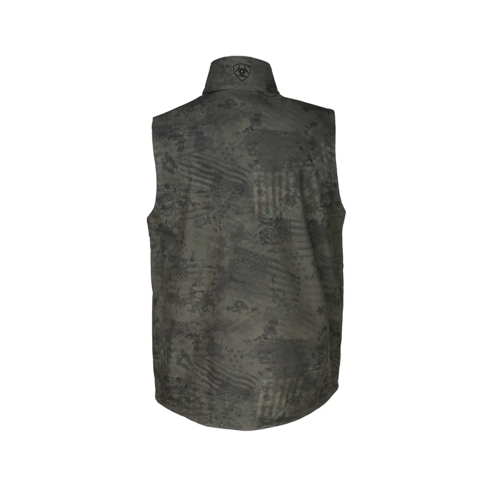 Patriot Flag Softshell Full Zip Vest - Image 2