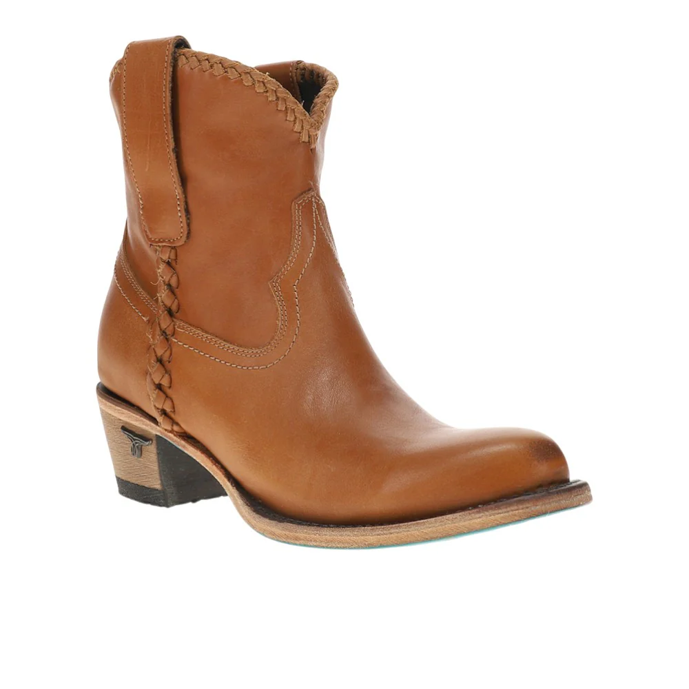 Plain Jane Braided Round Toe Cowboy Bootie - Image 2