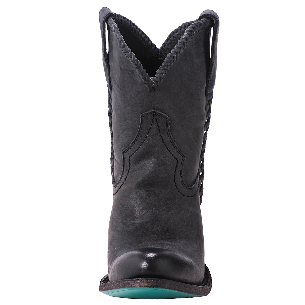 Plain Jane Braided Round Toe Cowboy Bootie - Image 5
