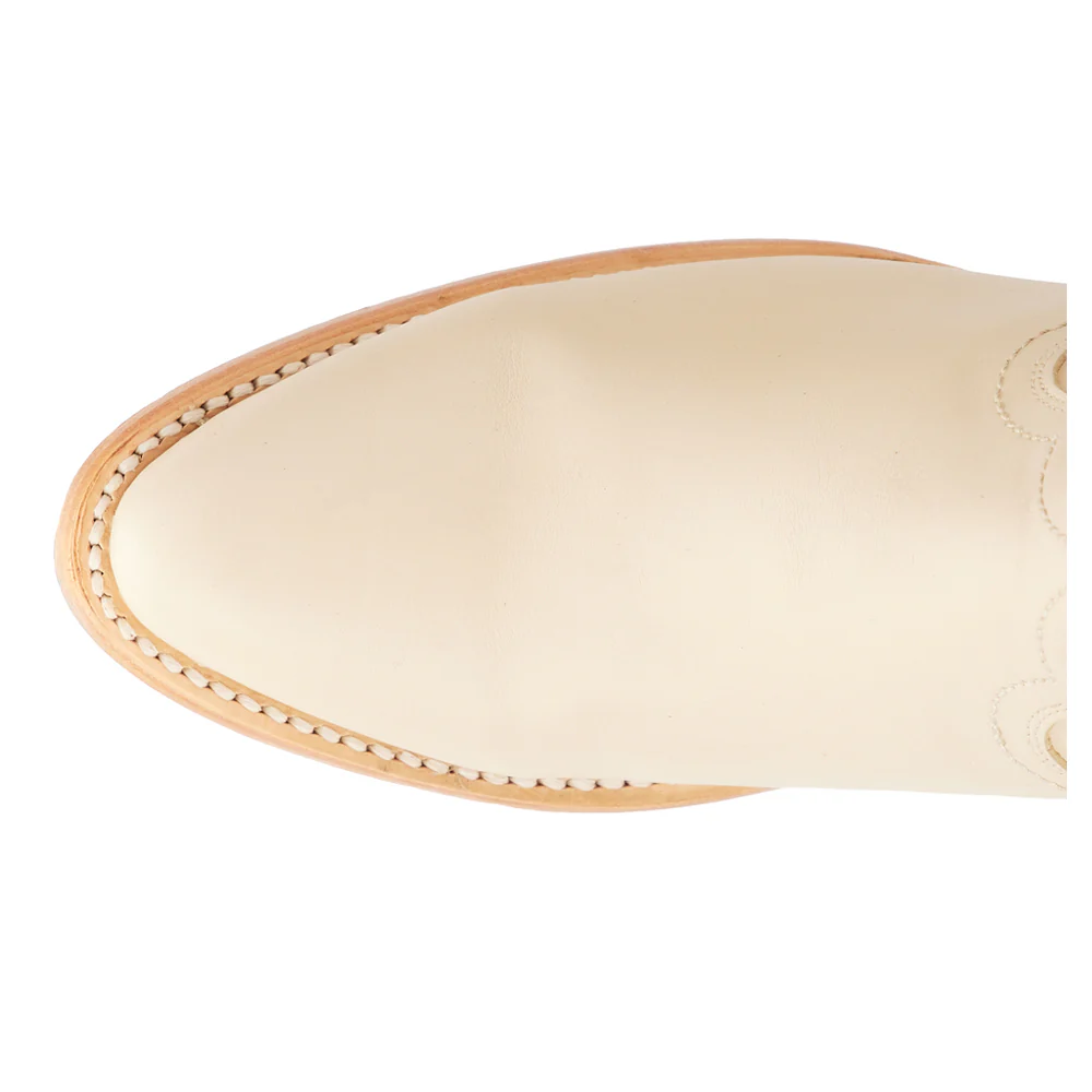 Plain Jane Round Toe Midi Zippered Cowboy Boot - Image 4