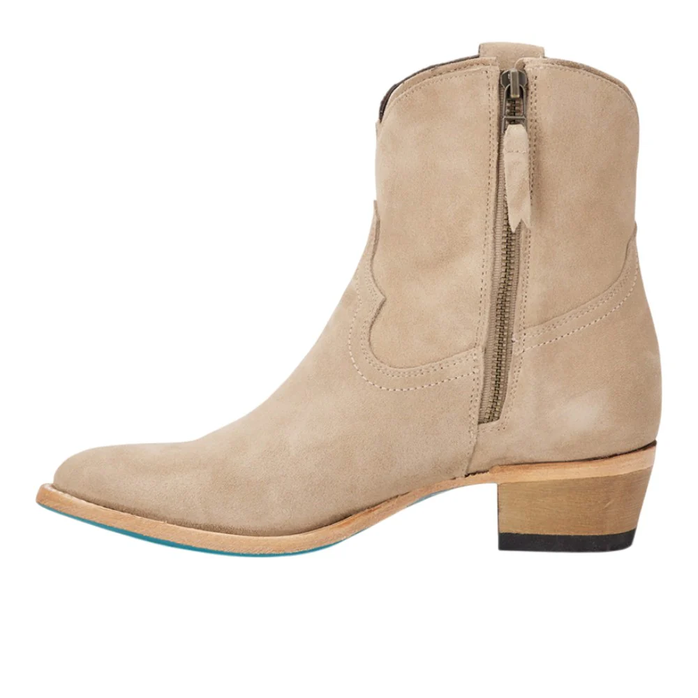 Plain Jane Zippered Round Toe Cowboy Bootie - Image 3