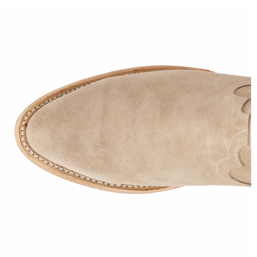 Plain Jane Zippered Round Toe Cowboy Bootie - Image 4