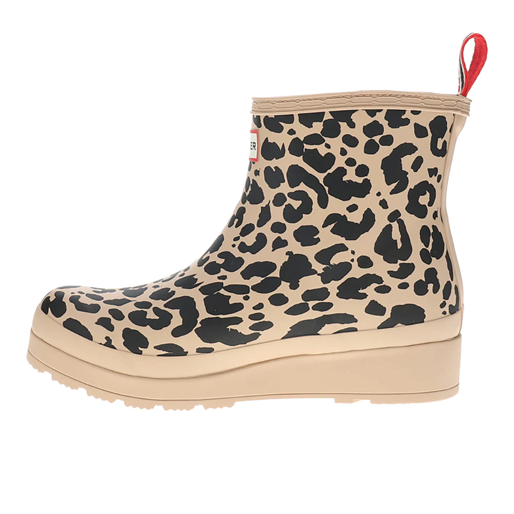 PLAY Insulated Vegan Shearling Short Leopard Rain Boots - Image 3