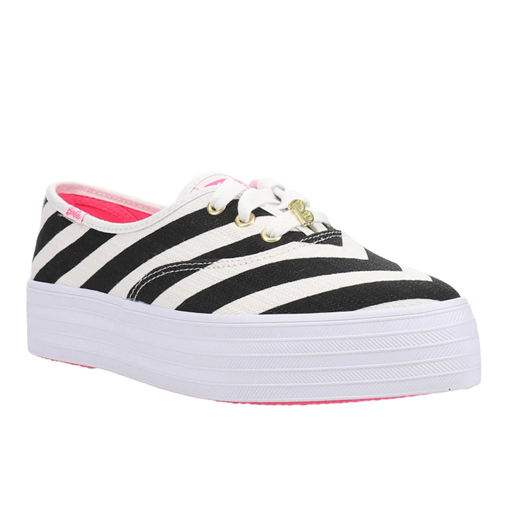 Keds x Barbie Point Striped Canvas Lace Up Sneakers - Image 2