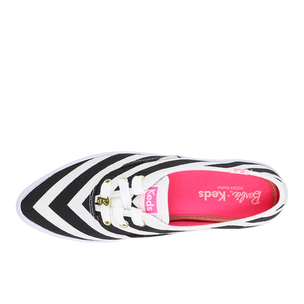 Keds x Barbie Point Striped Canvas Lace Up Sneakers - Image 4