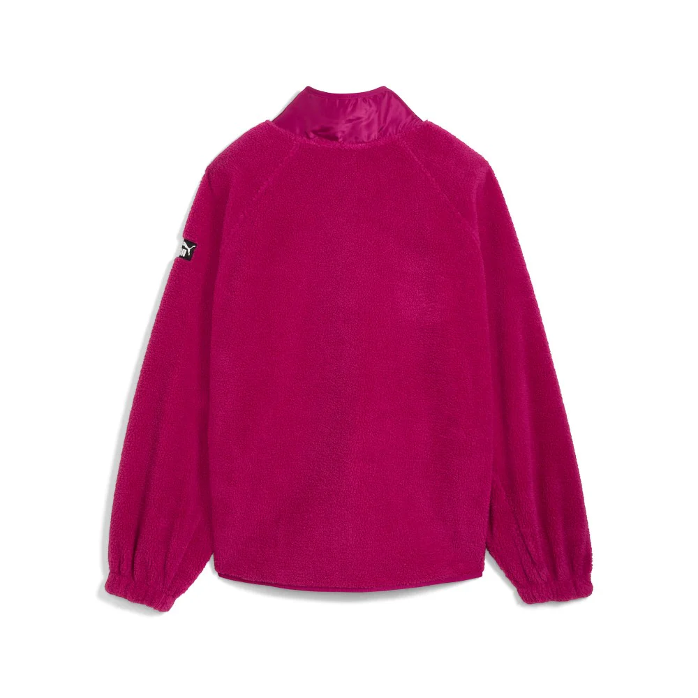 Sherpa Fleece Pocket Full Zip Jacket - Image 2