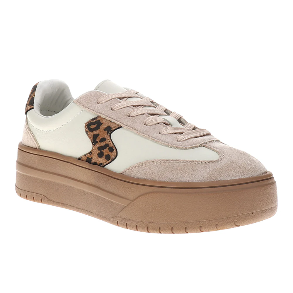 Pop Off Leopard Lace Up Platform Sneakers - Image 2