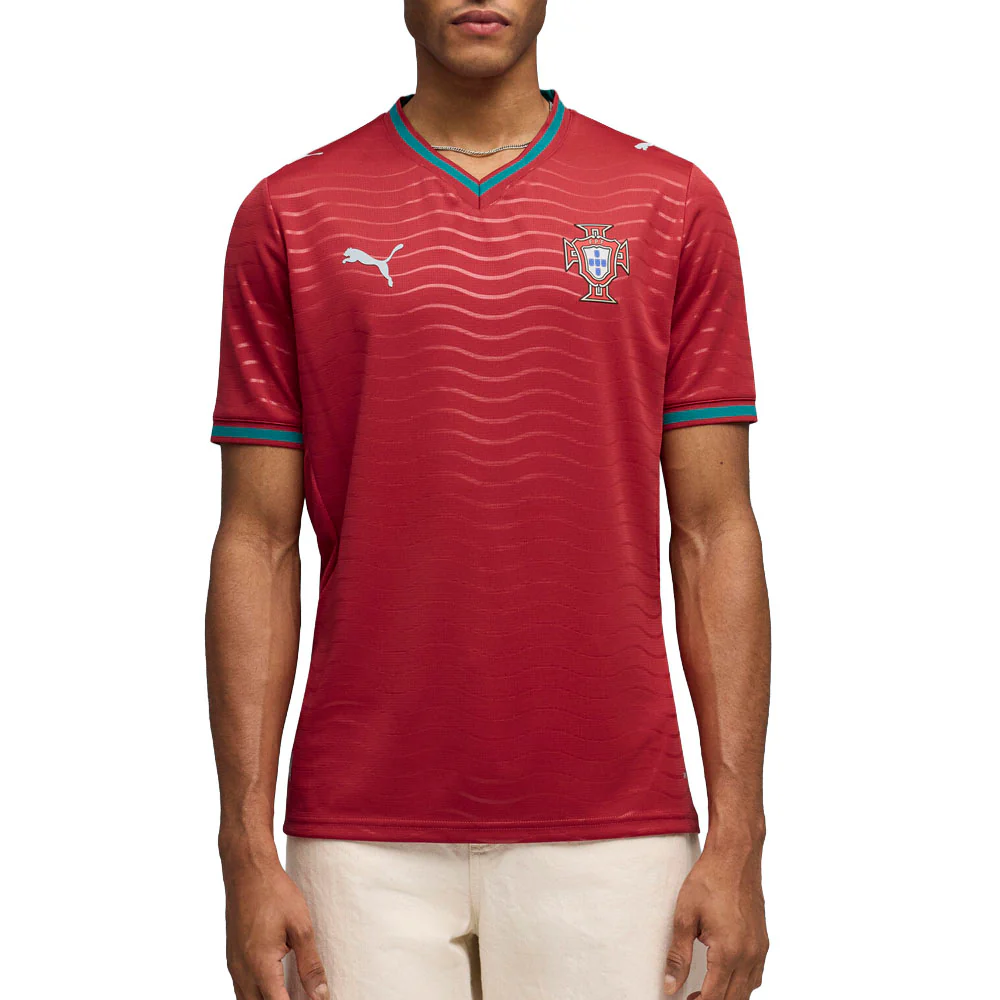 Portugal Home Crew Neck Short Sleeve Soccer Jersey - Image 3