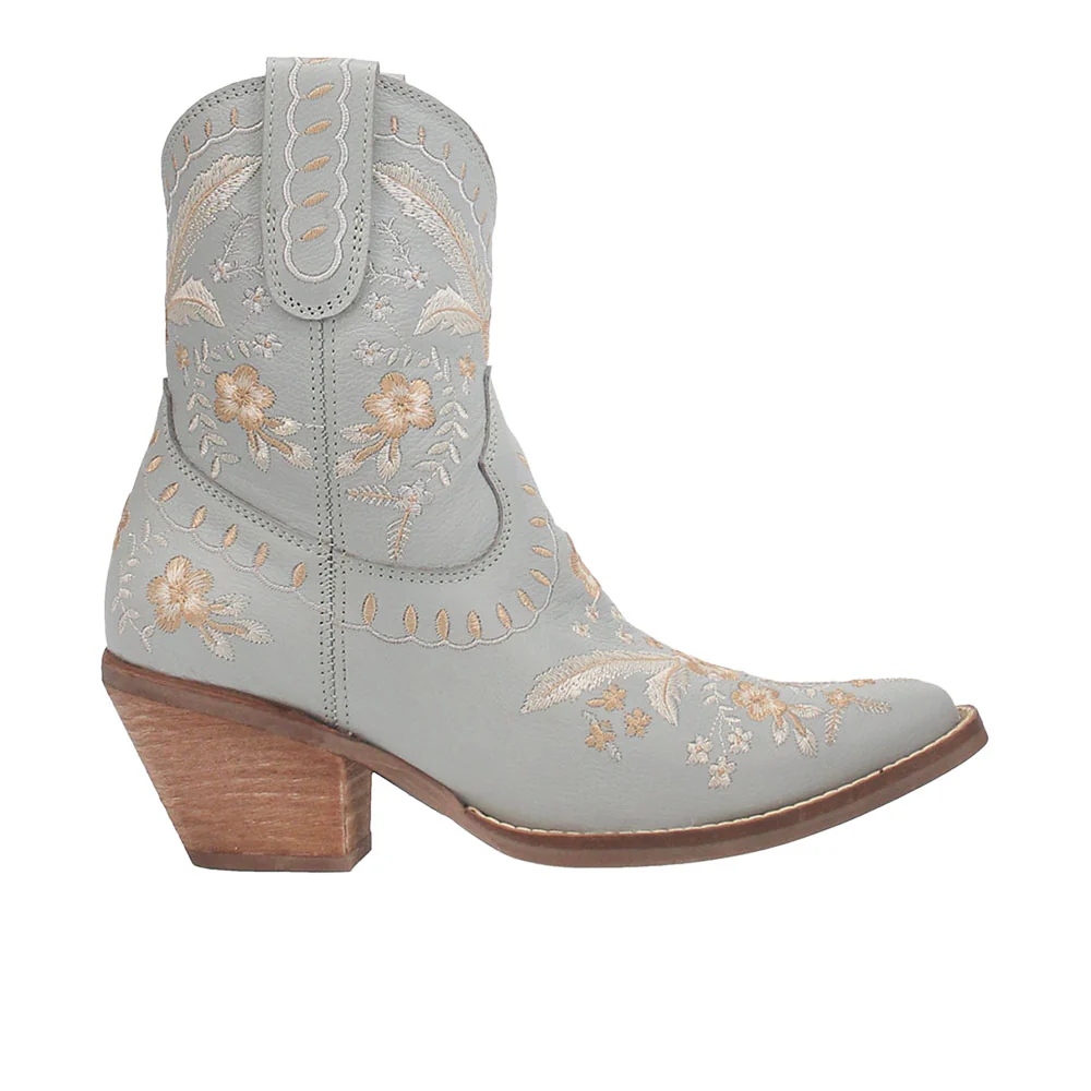 Primrose Floral Embroidered Snip Toe Cowboy Booties