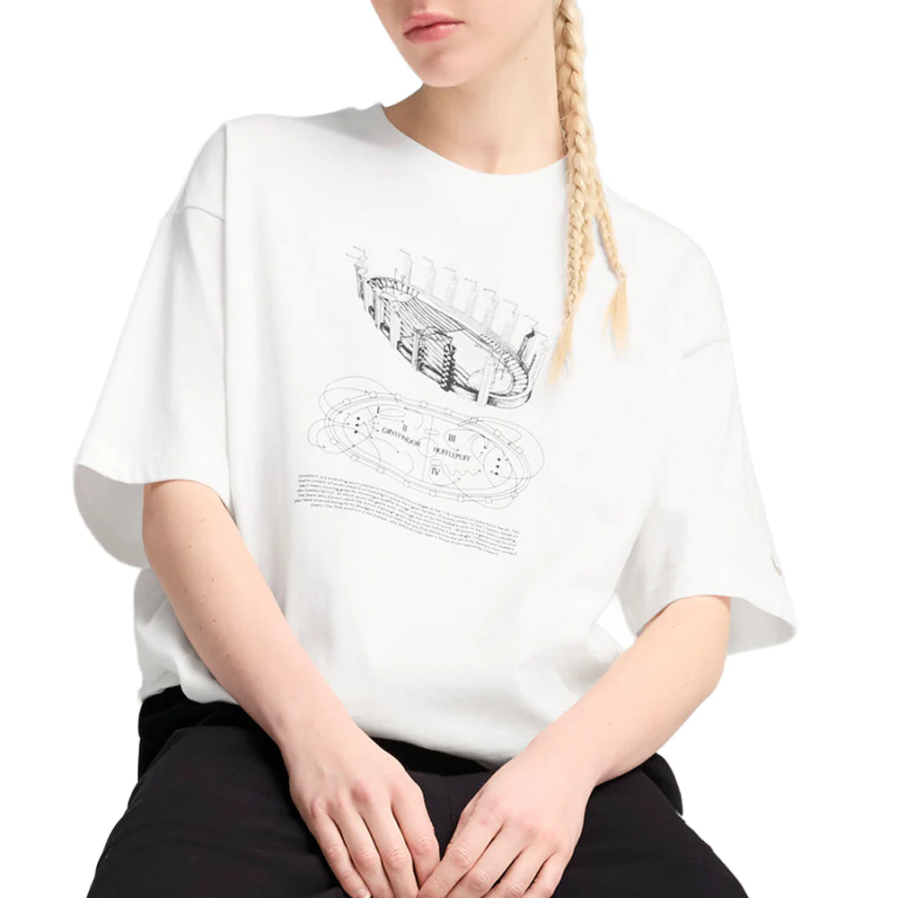 Harry Potter x Oversized Graphic Crew Neck Short Sleeve T-Shirt - Image 3