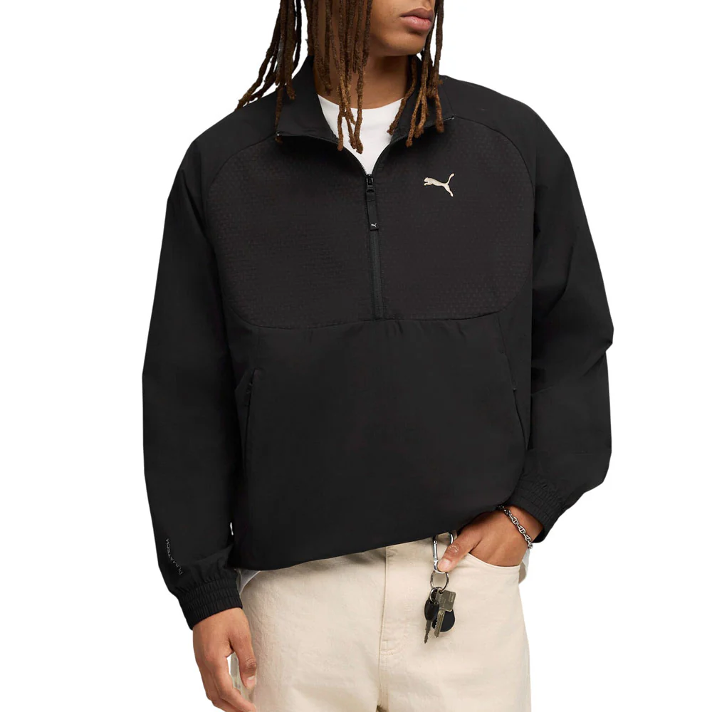 Pumatech Material Mix Relaxed Quarter Zip Pullover - Image 3