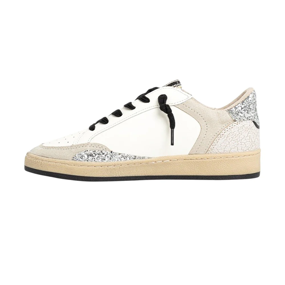 Quinn Glitter Lace Up Sneakers - Image 2