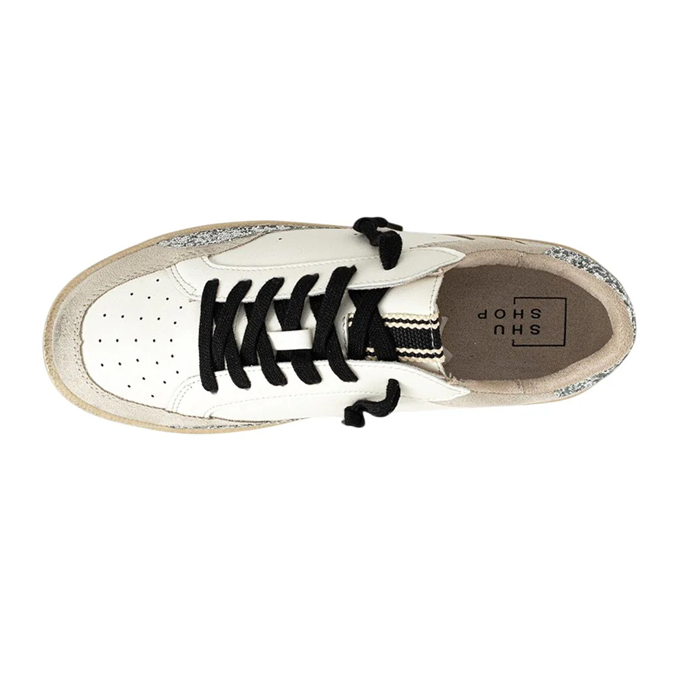 Quinn Glitter Lace Up Sneakers - Image 4