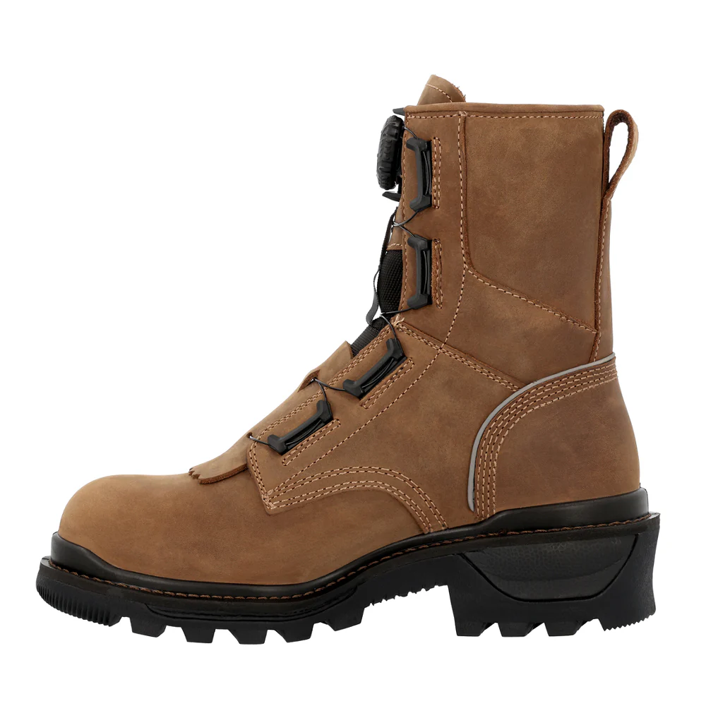 Rams Horn 9 Inch Logger Boa Lace Up Boots - Image 3