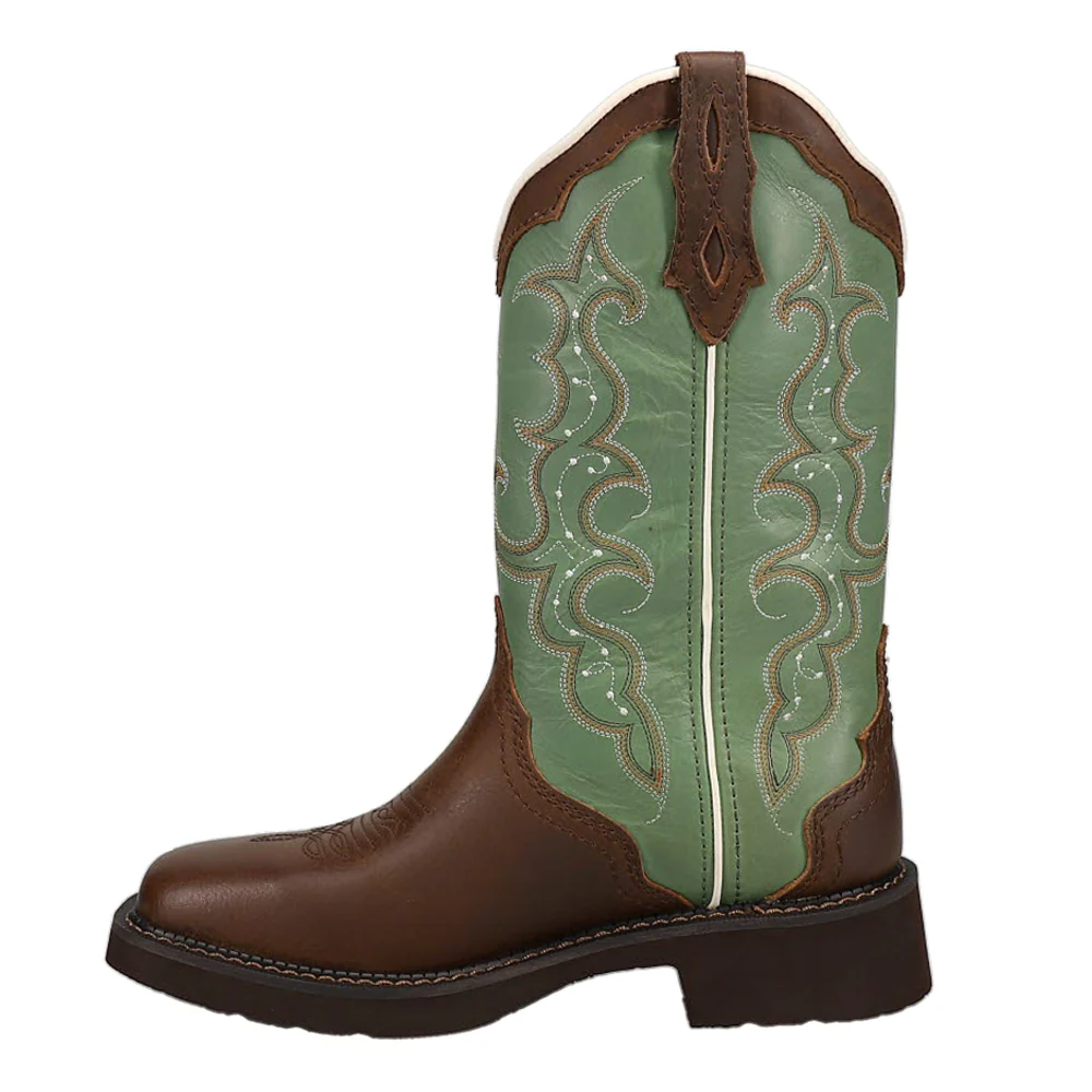 Raya Embroidered Square Toe Cowboy Boots - Image 3