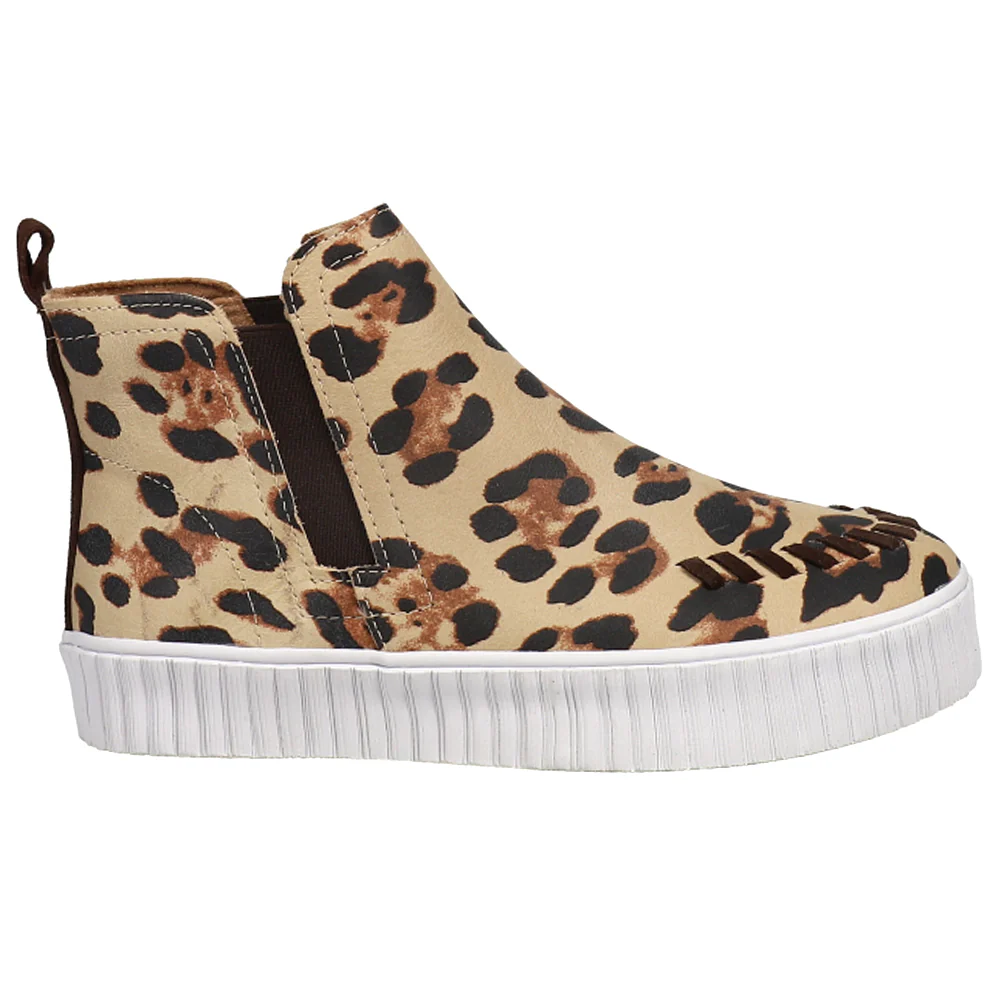Reba X Justin Broadway Leopard High Top Sneakers