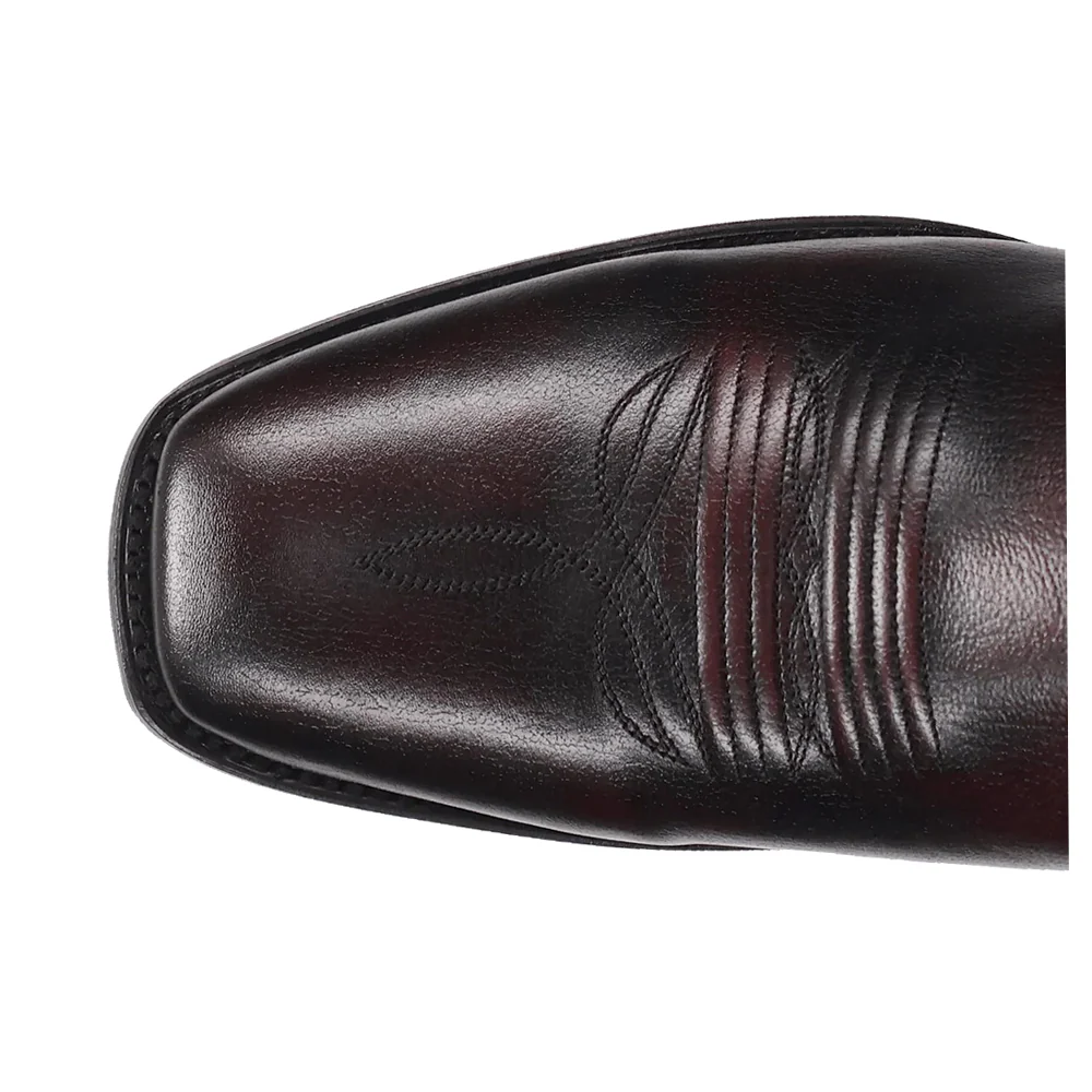 Remington Embroidered Square Toe Pull On Cowboy Boots - Image 4