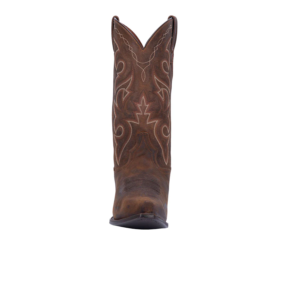 Renegade Distressed Embroidered Snip Toe Pull On Cowboy Boots - Image 5