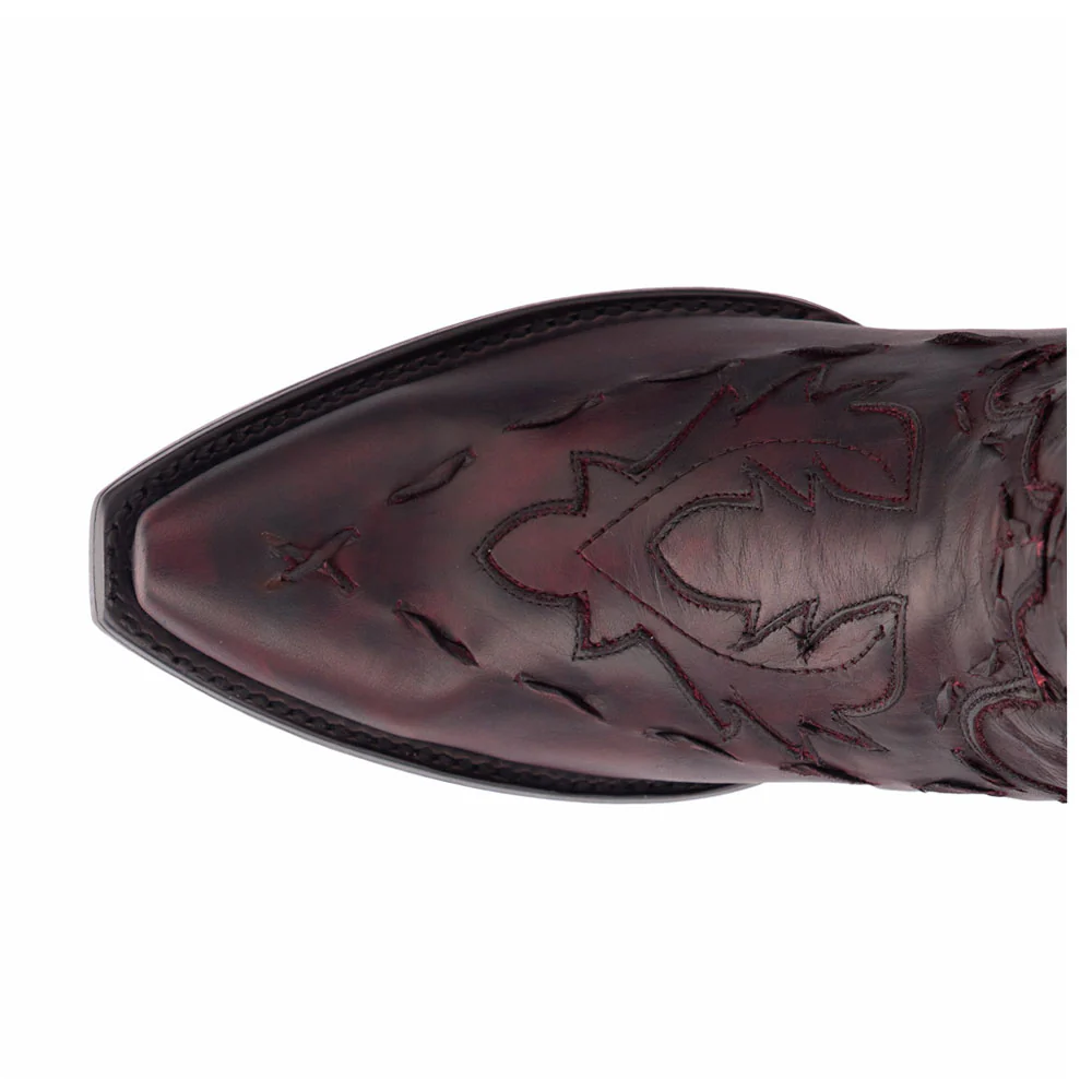 Reverie Knee High Corset Embroidered Tooled Inlay Snip Toe Cowboy Boot - Image 4