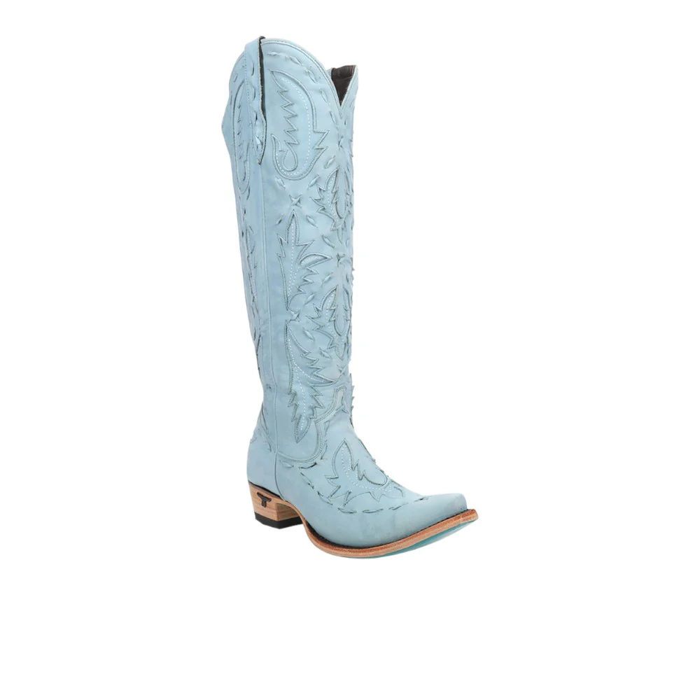 Reverie Knee High Corset Embroidered Tooled Inlay Snip Toe Cowboy Boot - Image 2