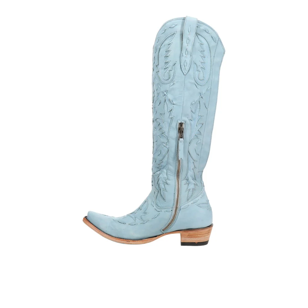 Reverie Knee High Corset Embroidered Tooled Inlay Snip Toe Cowboy Boot - Image 3