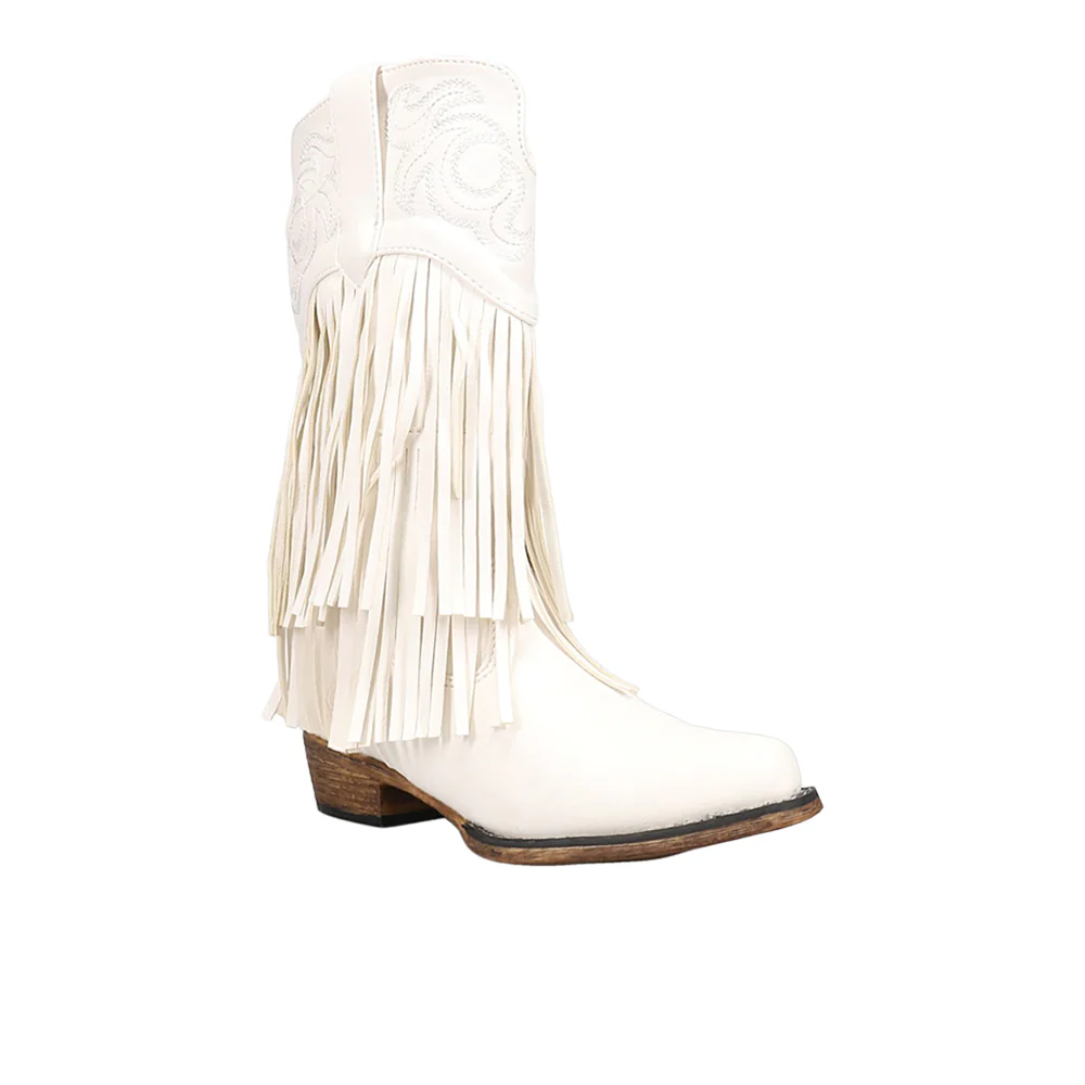 Rickrack Fringe Embroidered Snip Toe Cowboy Boots (Toddler-Little Kid) - Image 2