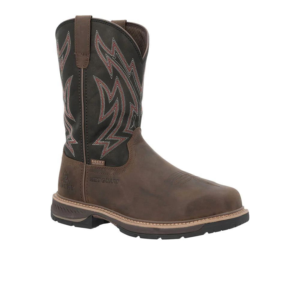 Ride LTE Embroidered Pull On Electrical Hazard Round Toe Work Boots - Image 2