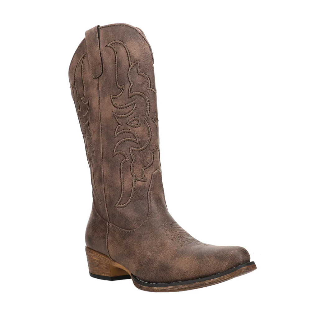 Riley Flextra Cord Embroidered Snip Toe Cowboy Boots - Image 2
