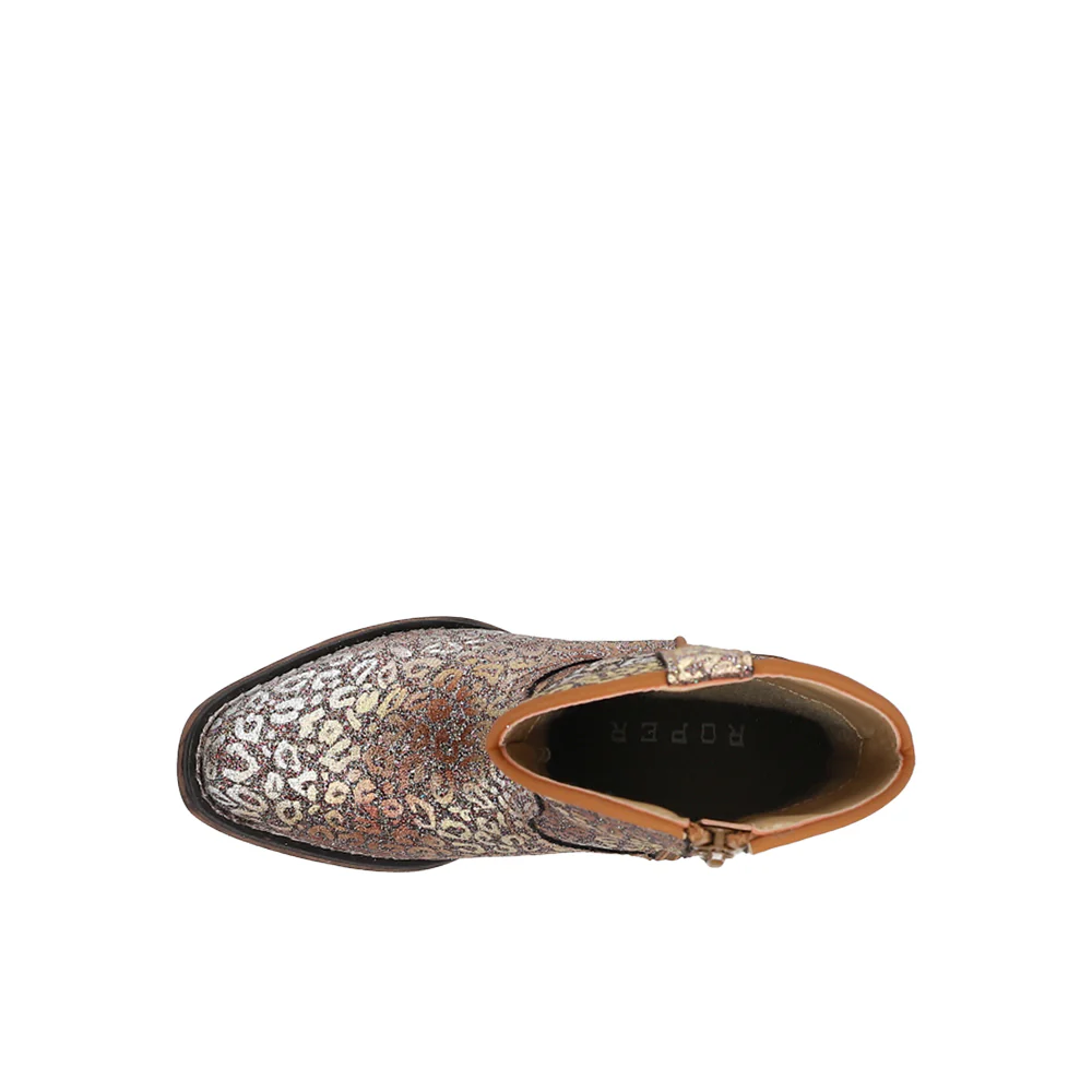 Riley Glitter Leopard Snip Toe Cowboy Boots (Toddler) - Image 4