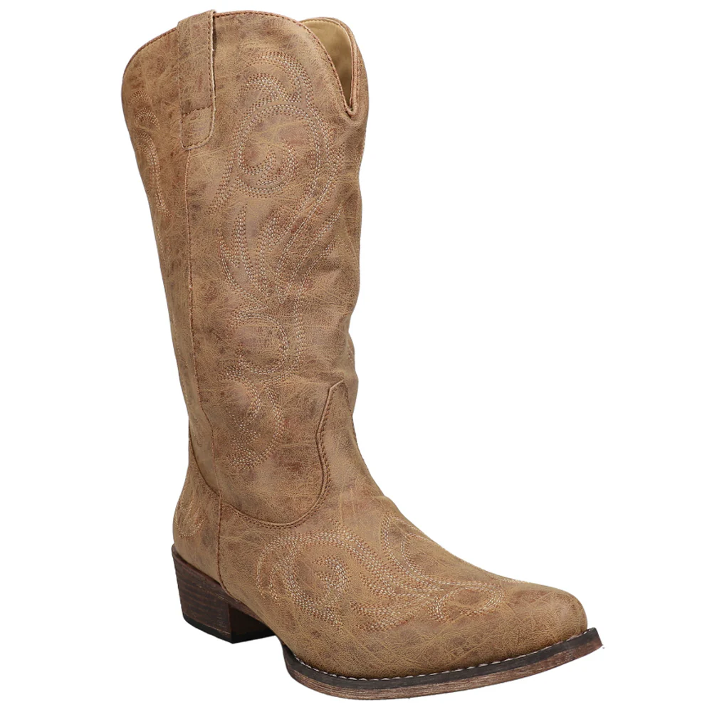 Riley Embroidered Snip Toe Cowboy Boots - Image 2
