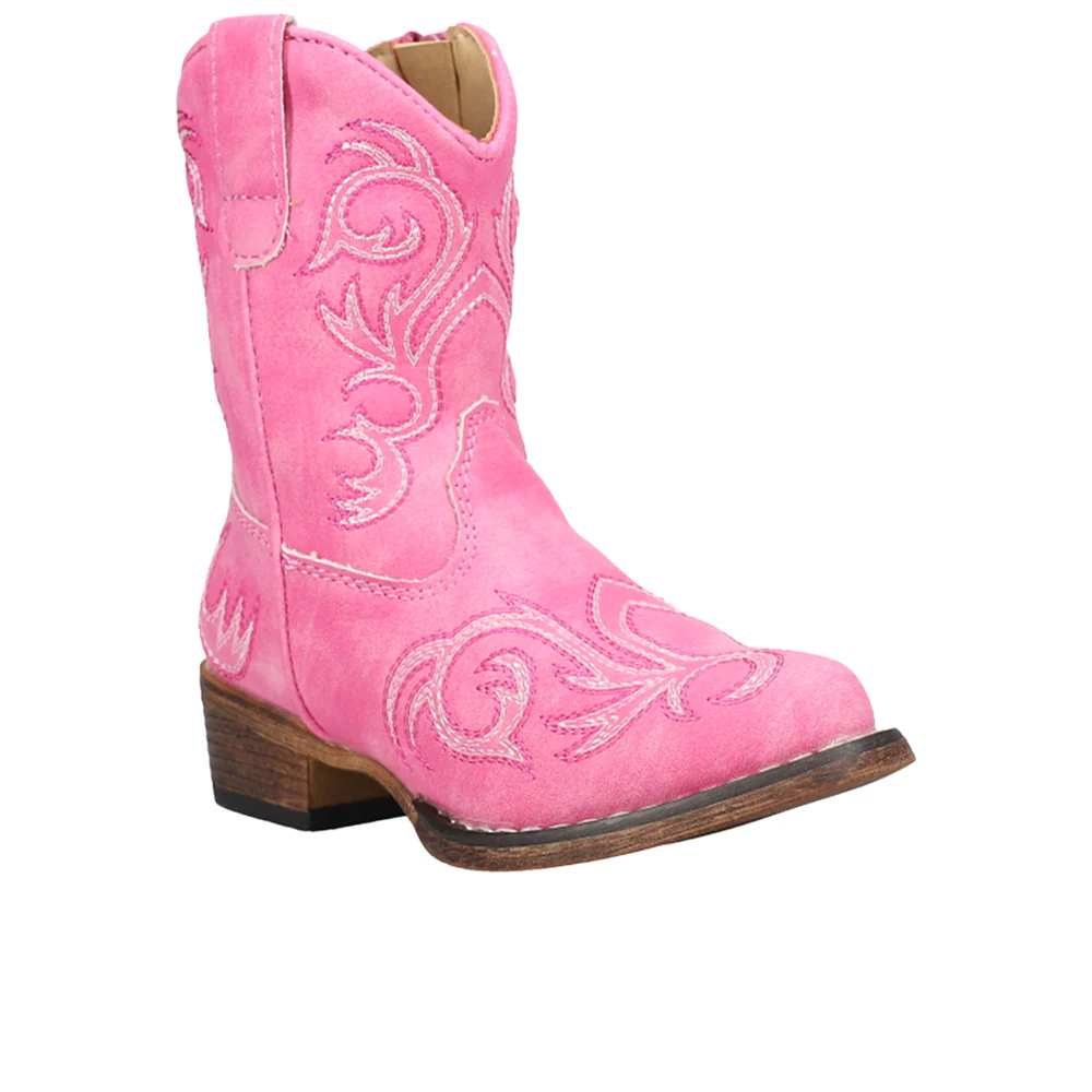 Riley Round Toe Cowboy Boots (Toddler) - Image 2