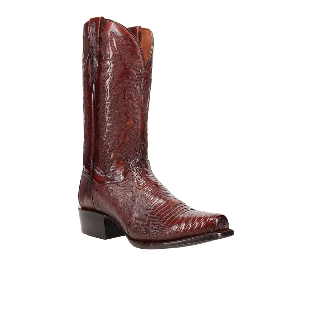 Ringold Lizard Embroidered Square Toe Pull On Cowboy Boots - Image 2