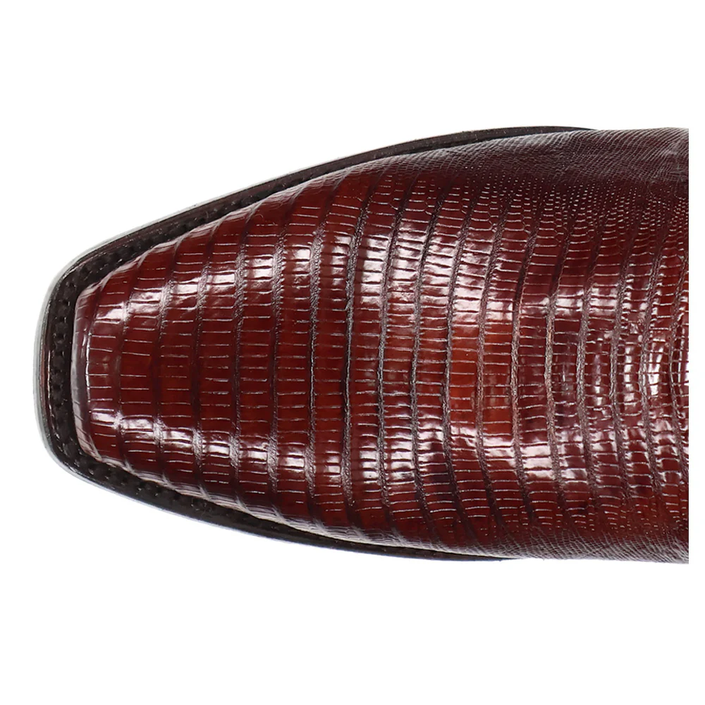Ringold Lizard Embroidered Square Toe Pull On Cowboy Boots - Image 4